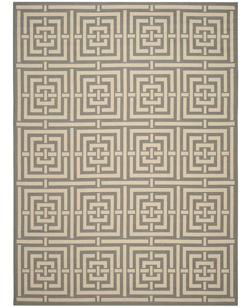 Safavieh Courtyard CY6937 Gray and Cream 8' x 11' Sisal Weave Outdoor Area Rug