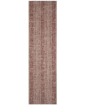 Safavieh Courtyard CY8736 Light Beige and Terracotta 2'3" x 8' Sisal Weave Runner Outdoor Area Rug