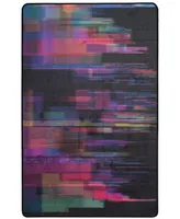 Safavieh Daytona DAY103 Black and Fuchsia 3' x 5' Area Rug