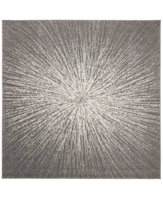 Safavieh Evoke EVK228 Dark Gray and Ivory 6'7" x 6'7" Square Area Rug