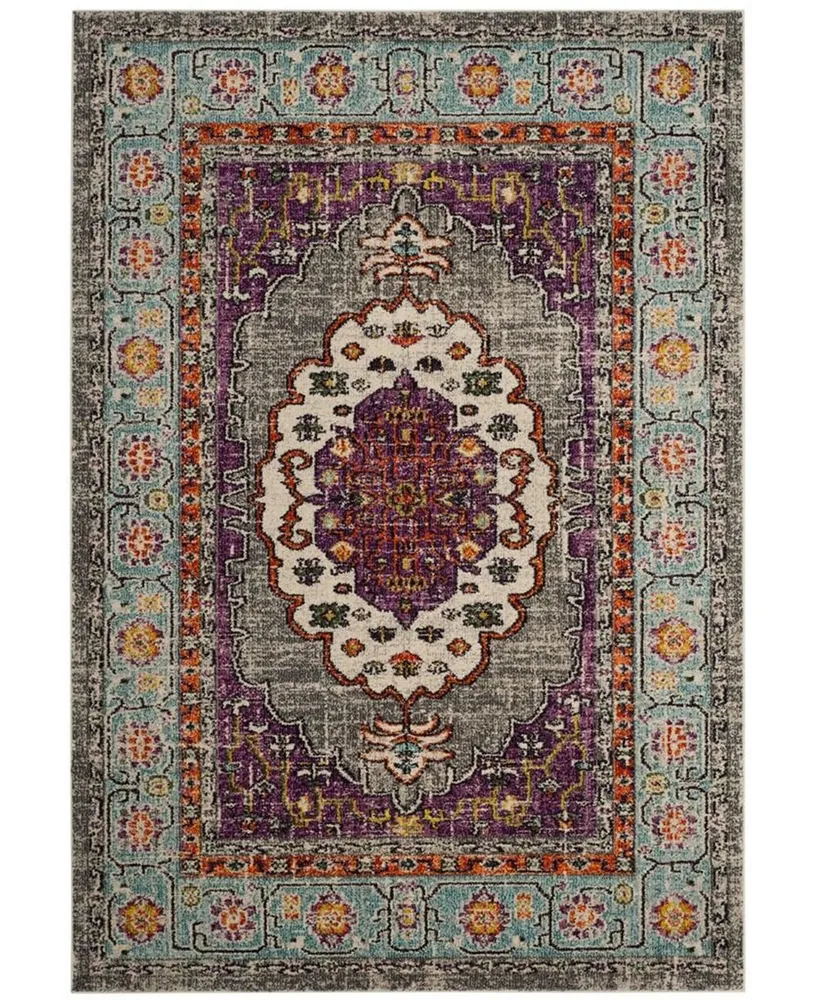 Safavieh Monaco MNC246 Violet and Light Blue 5'1" x 7'7" Area Rug