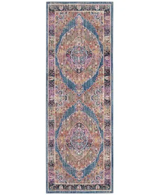 Safavieh Nirvana NVA134 Navy and Multi 3' x 8' Area Rug