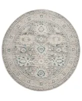 Safavieh Archive ARC670 Gray and Blue 5' x 5' Round Area Rug