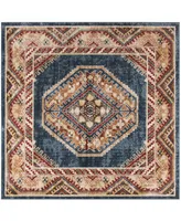 Safavieh Bijar BIJ647 Royal and Rust 6'7" x 6'7" Square Area Rug