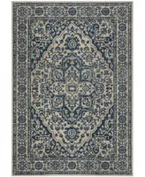 Safavieh Brentwood BNT832 Navy and Light Gray 5'3" x 7'6" Area Rug