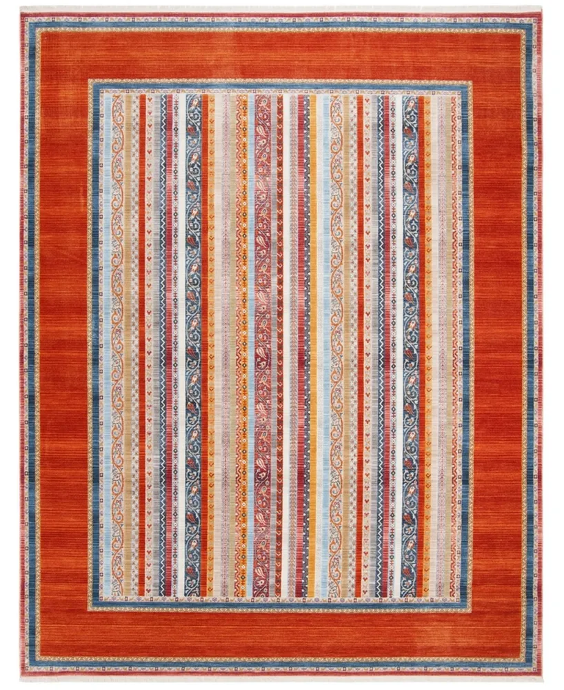 Safavieh Bokhara BOK138 Orange and Blue 8' x 10' Area Rug