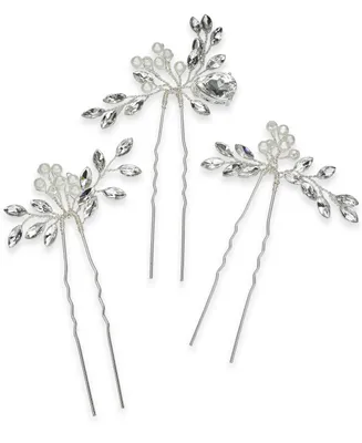 I.n.c. International Concepts 3-Pc. Set Crystal & Imitation Pearl Bead Bobby Pins, Created for Macy's