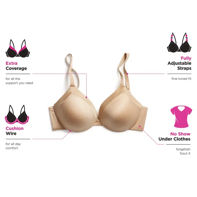 Maidenform Natural Boost Add-a-Size Shaping Underwire Bra 9428