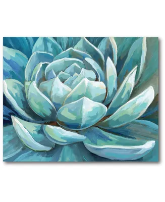 Courtside Market Cerulean Succulent Gallery-Wrapped Canvas Wall Art - 16" x 20"