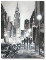 Courtside Market Illuminated Streets Ii Gallery-Wrapped Canvas Wall Art - 18" x 24"