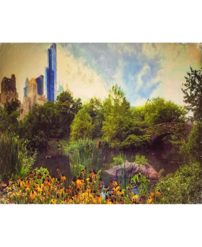 Courtside Market Central Park Painted Gallery-Wrapped Canvas Wall Art - 16" x 20"