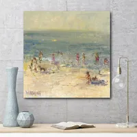 Courtside Market Sandy Beach Gallery-Wrapped Canvas Wall Art