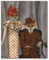 Courtside Market Fox Couple 1930s Gallery-Wrapped Canvas Wall Art - 16" x 20"