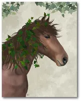 Courtside Market Horse Chestnut with Ivy Gallery-Wrapped Canvas Wall Art - 16" x 20"