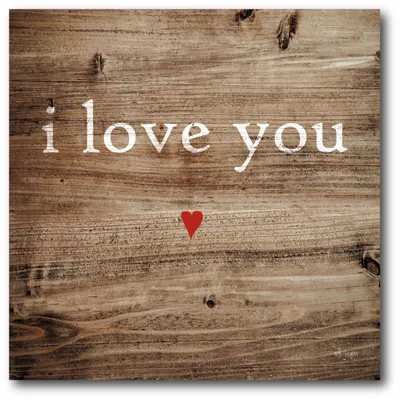 Courtside Market I Love You Gallery-Wrapped Canvas Wall Art - 16" x 16"