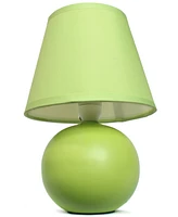 Simple Designs Mini Ceramic Globe Table Lamp