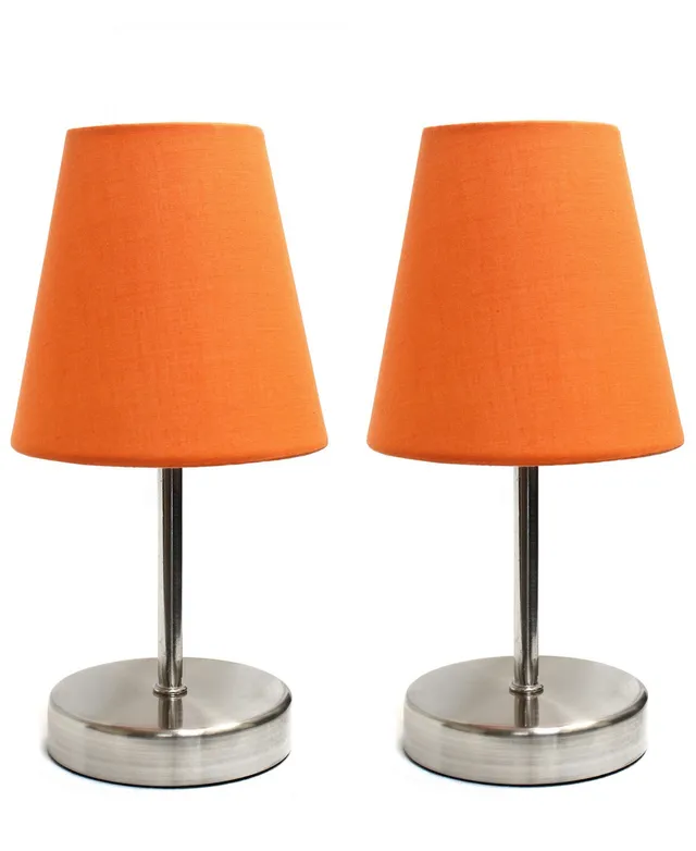 Simple Designs Chrome Mini Basic Table Lamp with Fabric Shade 2