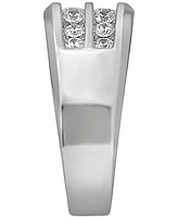 Men's Diamond Double Row Ring (1 ct. t.w.) in 10k White Gold and 10k Yellow Gold