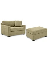 Radley 54" Fabric Chair Bed & 36" Storage Ottoman, Created for Macy's