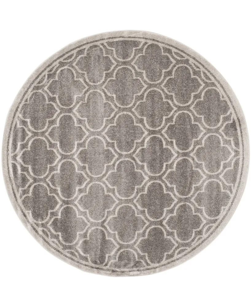 Safavieh Amherst AMT412 Light Gray and 9' x 9' Round Area Rug