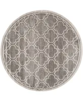 Safavieh Amherst AMT412 Light Gray and 9' x 9' Round Area Rug