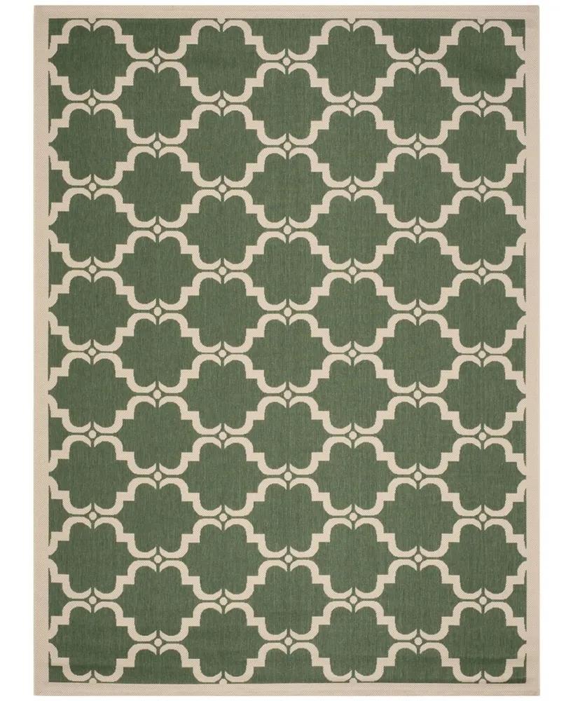 Safavieh Courtyard CY6009 Dark Green and Beige 9' x 12' Outdoor Area Rug