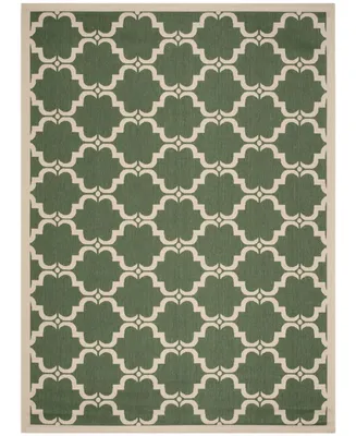 Safavieh Courtyard CY6009 Dark Green and Beige 9' x 12' Outdoor Area Rug