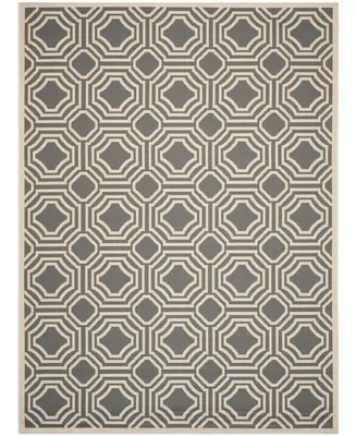 Safavieh Courtyard CY6112 Anthracite and Beige 9' x 12' Outdoor Area Rug