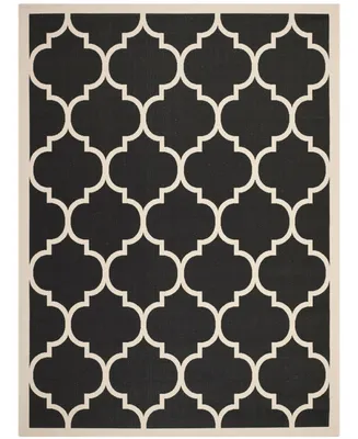 Safavieh Courtyard CY6914 Black and Beige 9' x 12' Sisal Weave Outdoor Area Rug