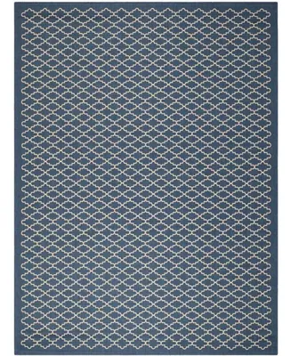 Safavieh Courtyard CY6919 Navy and Beige 9' x 12' Sisal Weave Outdoor Area Rug