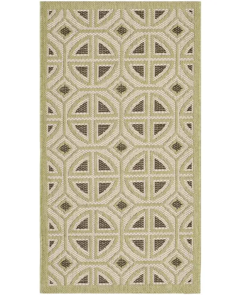 Safavieh Courtyard CY7017 Beige and Sweet Pea 2'7" x 5' Sisal Weave Outdoor Area Rug