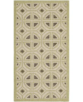 Safavieh Courtyard CY7017 Beige and Sweet Pea 2'7" x 5' Sisal Weave Outdoor Area Rug