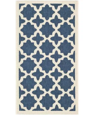 Safavieh Courtyard CY6913 Navy and Beige 2'7" x 5' Sisal Weave Outdoor Area Rug