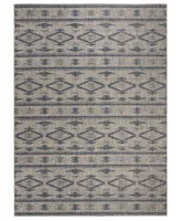 Safavieh Courtyard CY8863 Gray and Navy 9' x 12' Outdoor Area Rug