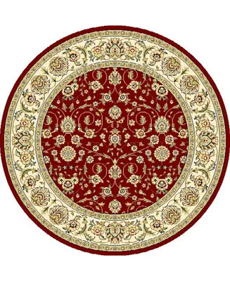 Safavieh Lyndhurst LNH312 Red and Ivory 8' x 8' Round Area Rug