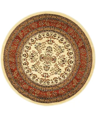 Safavieh Lyndhurst LNH331 Ivory and Rust 8' x 8' Round Area Rug