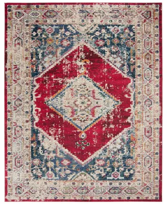 Safavieh Monaco MNC257 Ivory and Red 9' x 12' Area Rug