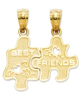 14k Gold Charm, Best Friends Puzzle Break