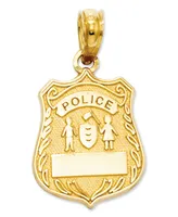 14k Gold Charm, Police Badge Charm