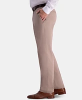 Haggar Men's Premium Comfort Khaki Classic-Fit 2-Way Stretch Wrinkle Resistant Flat Front Casual Pants