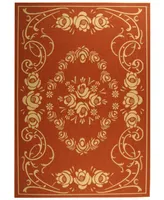 Safavieh Courtyard CY1893 Terracotta and Natural 4' x 5'7" Sisal Weave Outdoor Area Rug