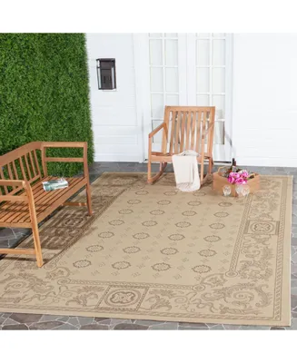 Safavieh Courtyard CY1356 Natural and Brown 5'3" x 7'7" Outdoor Area Rug