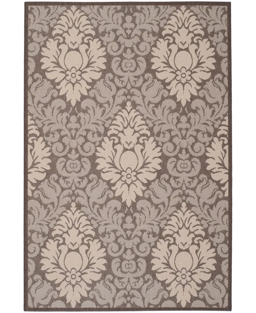 Safavieh Courtyard CY2714 Chocolate and Natural 8' x 11' Outdoor Area Rug