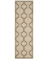 Safavieh Courtyard CY7938 Beige and Black 2'4" x 12' Runner Outdoor Area Rug