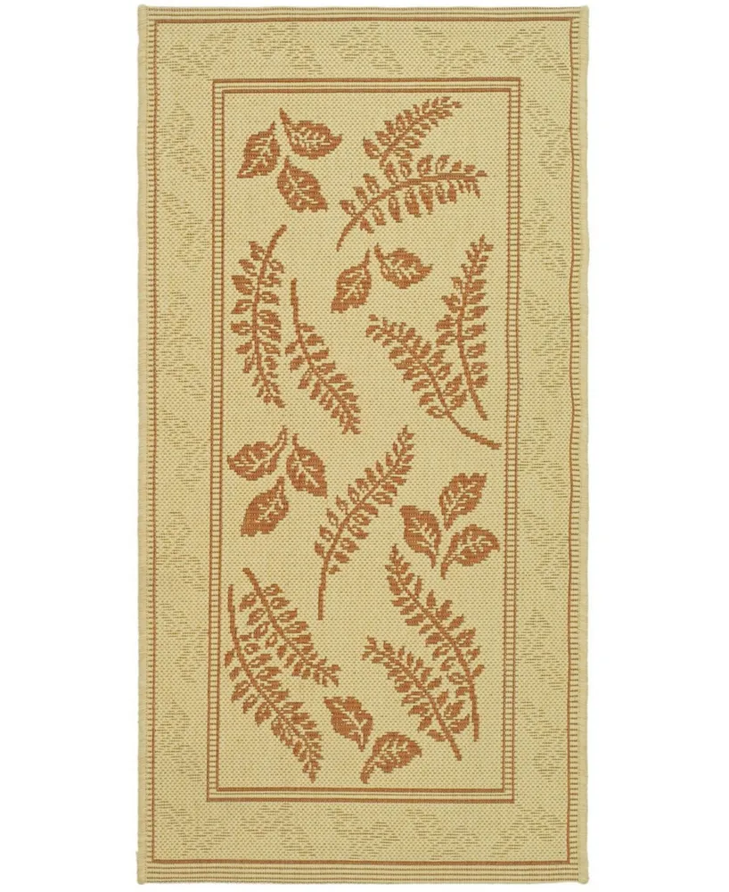 Safavieh Courtyard CY0772 Natural and Terra 8' x 11' Outdoor Area Rug