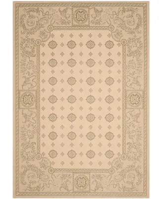 Safavieh Courtyard CY1356 Natural and Olive 4' x 5'7" Outdoor Area Rug