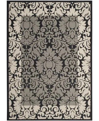 Safavieh Courtyard CY2727 Black and Sand 6'7" x 9'6" Outdoor Area Rug