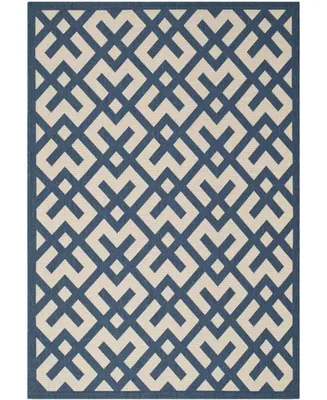 Safavieh Courtyard CY6915 Navy and Beige 9' x 12' Sisal Weave Outdoor Area Rug