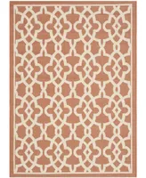 Safavieh Courtyard CY6071 Terracotta and Beige 5'3" x 7'7" Sisal Weave Outdoor Area Rug