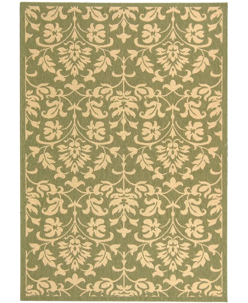 Safavieh Courtyard CY3416 Olive and Natural 2'3" x 6'7" Sisal Weave Runner Outdoor Area Rug